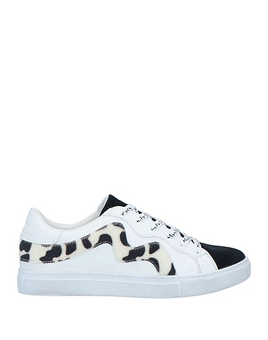 MANILA GRACE Sneakers White Leather, Textile fibers