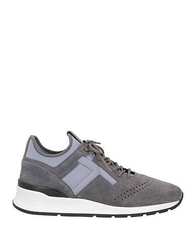 TOD'S Sneakers Γκρι Δέρμα, Ίνες υφασμάτων