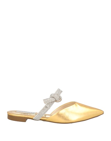 CECCONELLO Mules and clogs Gold Soft Leather