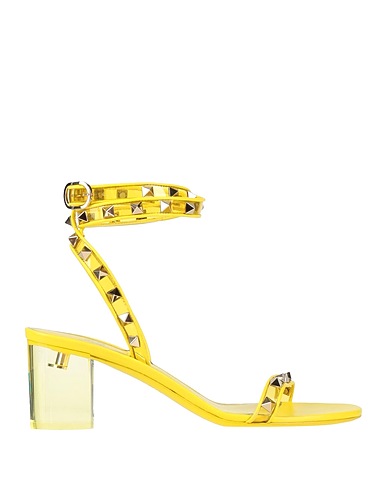 VALENTINO GARAVANI Sandals Yellow Leather
