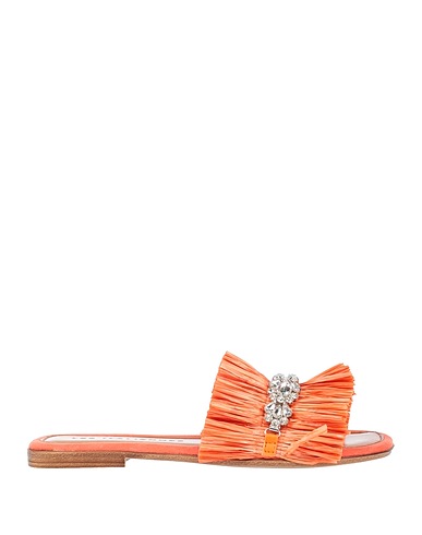 LES ITALIENNES Sandals Salmon pink Textile fibers