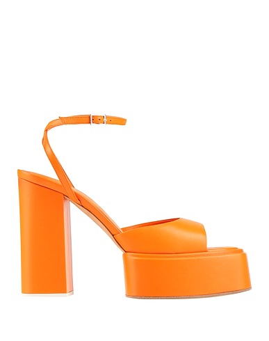 3JUIN Sandalen Orange Leder