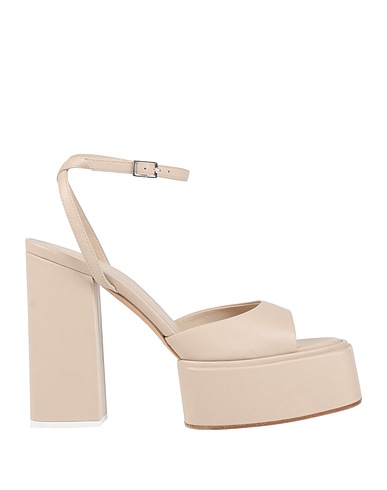 3JUIN Sandals Ivory Leather