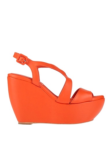 PALOMA BARCELÓ Sandalen Orange Leder