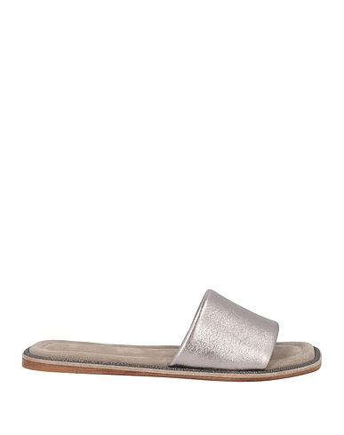 BRUNELLO CUCINELLI Sandals Silver Soft Leather