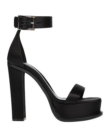MCQUEEN Sandals Black Textile fibres