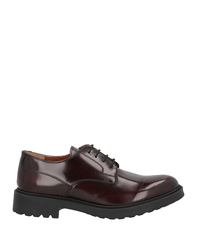 THOMPSON Laced shoes Burgundy Leather