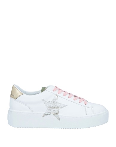 NIRA RUBENS Sneakers White Soft Leather, Textile fibres