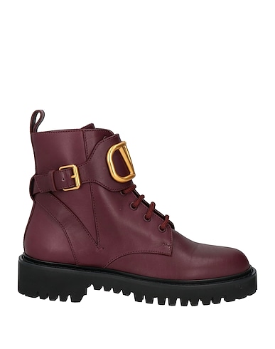 VALENTINO GARAVANI Ankle boot Plum Leather