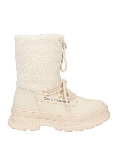 CALVIN KLEIN JEANS Stivaletti Off white Fibre tessili