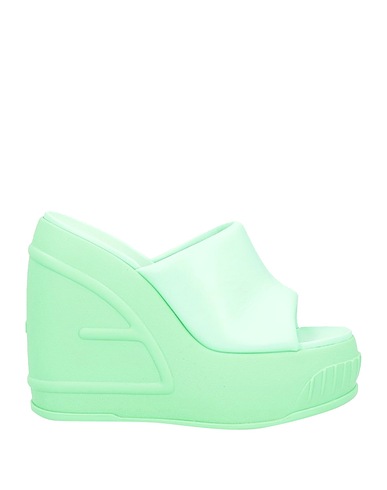 FENDI Sandals Light green Soft Leather