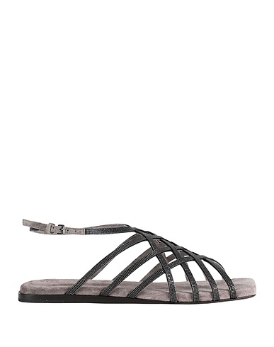 BRUNELLO CUCINELLI Sandals Grey Leather
