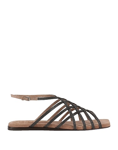 BRUNELLO CUCINELLI Sandals Charcoal Leather