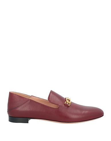 BALLY Loafers Burgundy Calfskin