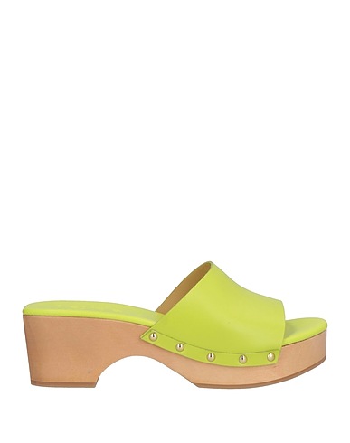 AEYDE Mules and clogs Light green Calfskin