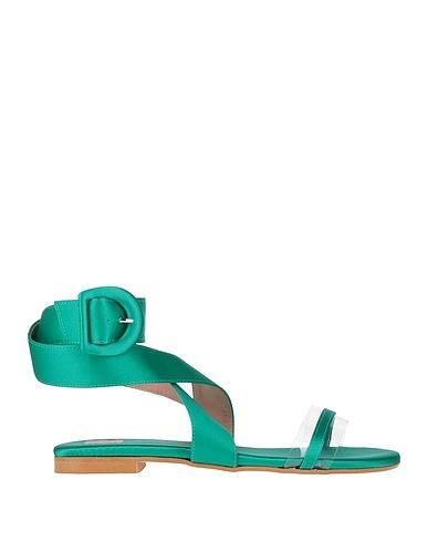 ISLO ISABELLA LORUSSO Sandals Emerald green Textile fibers, Rubber