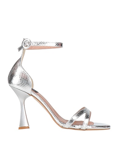 ISLO ISABELLA LORUSSO Sandals Silver Textile fibers