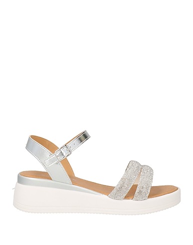 CAFèNOIR Sandalen Silber Andere Fasern
