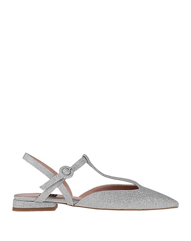 ISLO ISABELLA LORUSSO Ballet flats Silver Textile fibers