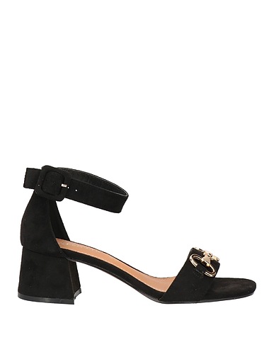 CAFèNOIR Sandalen Schwarz Gewebefasern