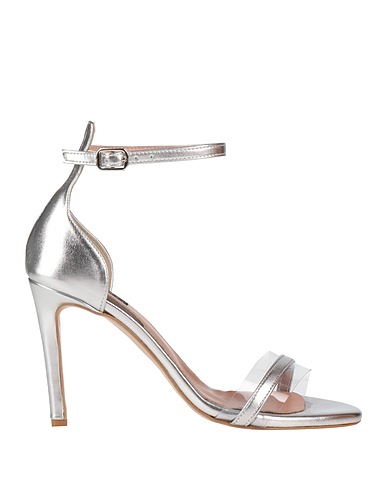 ISLO ISABELLA LORUSSO Sandals Silver Textile fibres, PVC - Polyvinyl chloride