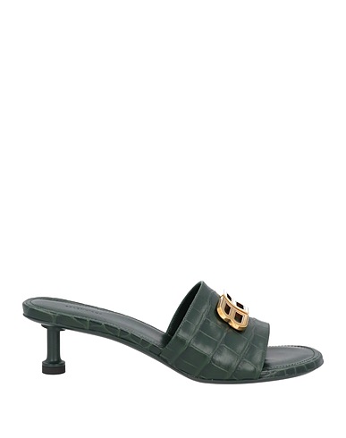 BALENCIAGA Sandals Dark green Calfskin