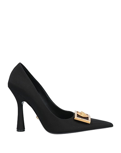 VERSACE Court Black Textile fibres, Soft Leather
