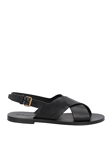 SAINT LAURENT Sandals Black Soft Leather