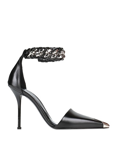 MCQUEEN Court Black Soft Leather, Metal