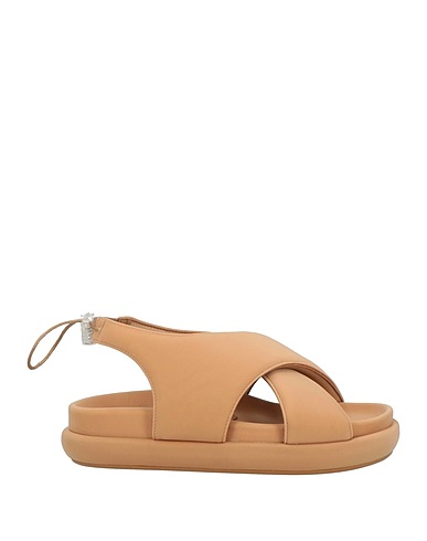 GIA BORGHINI Sandals Beige Textile fibres
