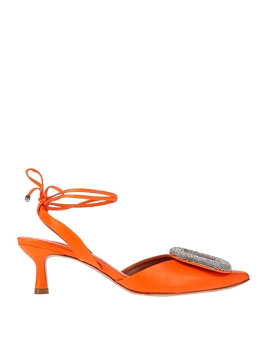 VICENZA) Court Orange Soft Leather