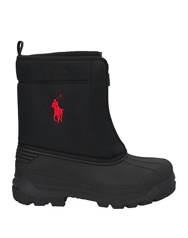 POLO RALPH LAUREN Ankle boot Black Textile fibres