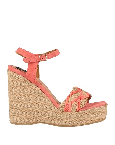 ISLO ISABELLA LORUSSO Espadrilles Salmon pink Leather, Textile fibres