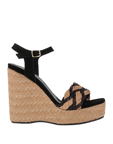 ISLO ISABELLA LORUSSO Espadrilla Negro Cuero, Fibras textiles