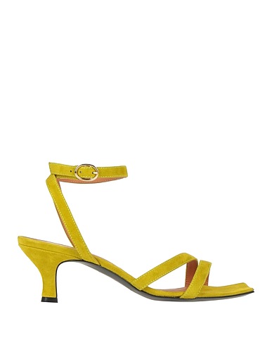 VIA ROMA 15 Sandals Lime green Leather