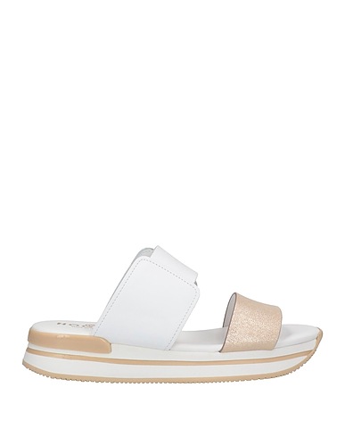 HOGAN Sandals White Soft Leather