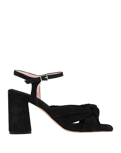 ANNA F. Sandals Black Leather