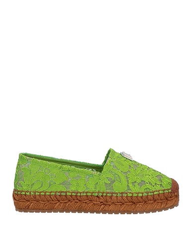 DOLCE&GABBANA Espadrilles Lime green 56% Viscose, 39% Cotton, 5% Polyamide