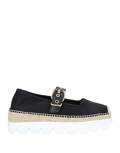 MARNI Espadrilles Black Soft Leather, Textile fibers