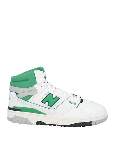 NEW BALANCE Sneakers Λευκό Δέρμα, Ίνες υφασμάτων