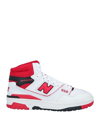 NEW BALANCE Sneakers White Soft Leather, Textile fibers