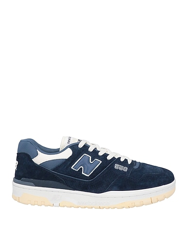 NEW BALANCE Sneakers BLU NAVY Soft Leather, Textile fibres