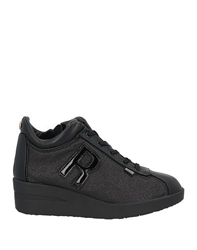 RUCOLINE Sneakers Black Soft Leather, Textile fibres