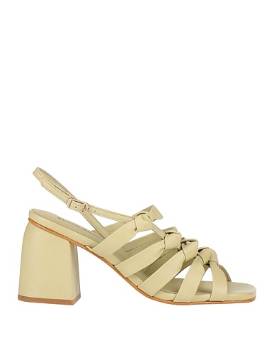 ELVIO ZANON Sandals Light green Soft Leather