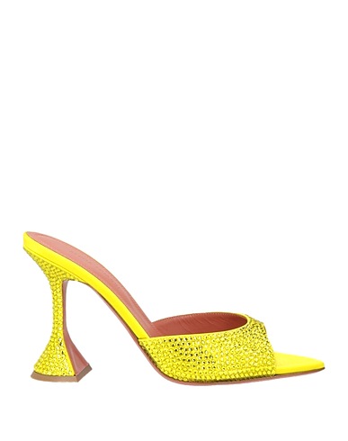 AMINA MUADDI Sandals Lime green Textile fibers