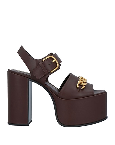 VALENTINO GARAVANI Sandals Dark brown Soft Leather
