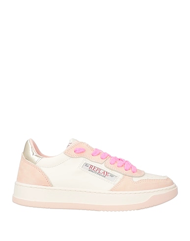 REPLAY Sneakers Pink Leather, Textile fibres