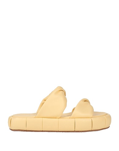 THEMOIRÈ Sandals Pastel yellow Textile fibres