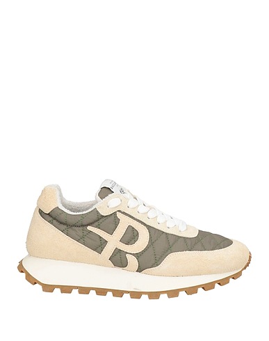 BALLANTYNE Sneakers Sage green Leather, Textile fibers