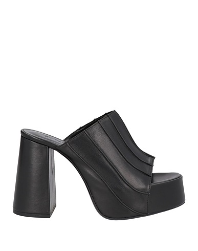 BY FAR Sandals Black Soft Leather